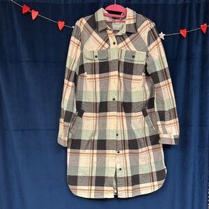 Duluth Folklore Flannel Women's Tunic - Green and Brown